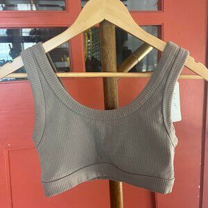 Alo Wellness Bra Crop Top Gravel Small